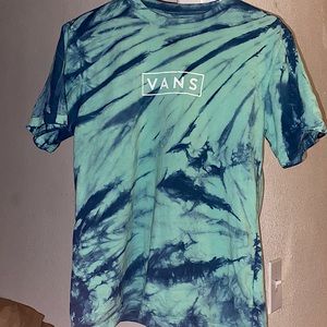 Vans tie-dye blue and turquoise t-shirt